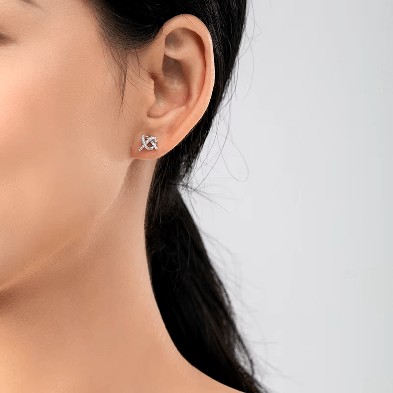 Knot Sparkle Stud Earrings