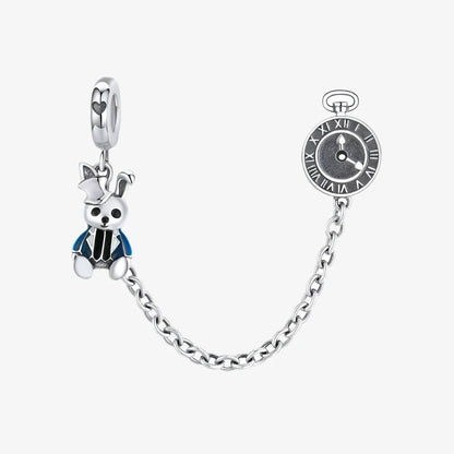 Mystic Bunny & Timepiece Safety Chain Charm