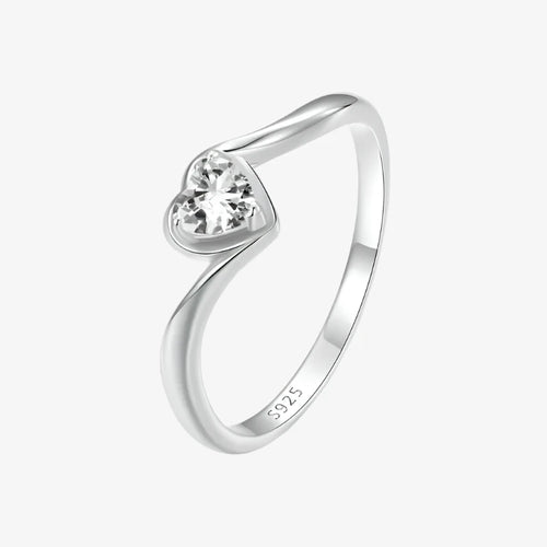 Timeless Heart Solitaire Ring