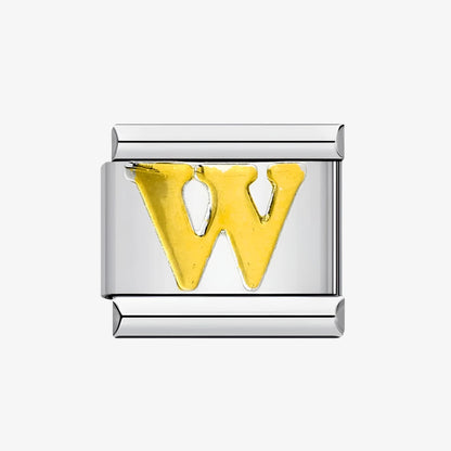 Letter W Alphabet Italian Charm