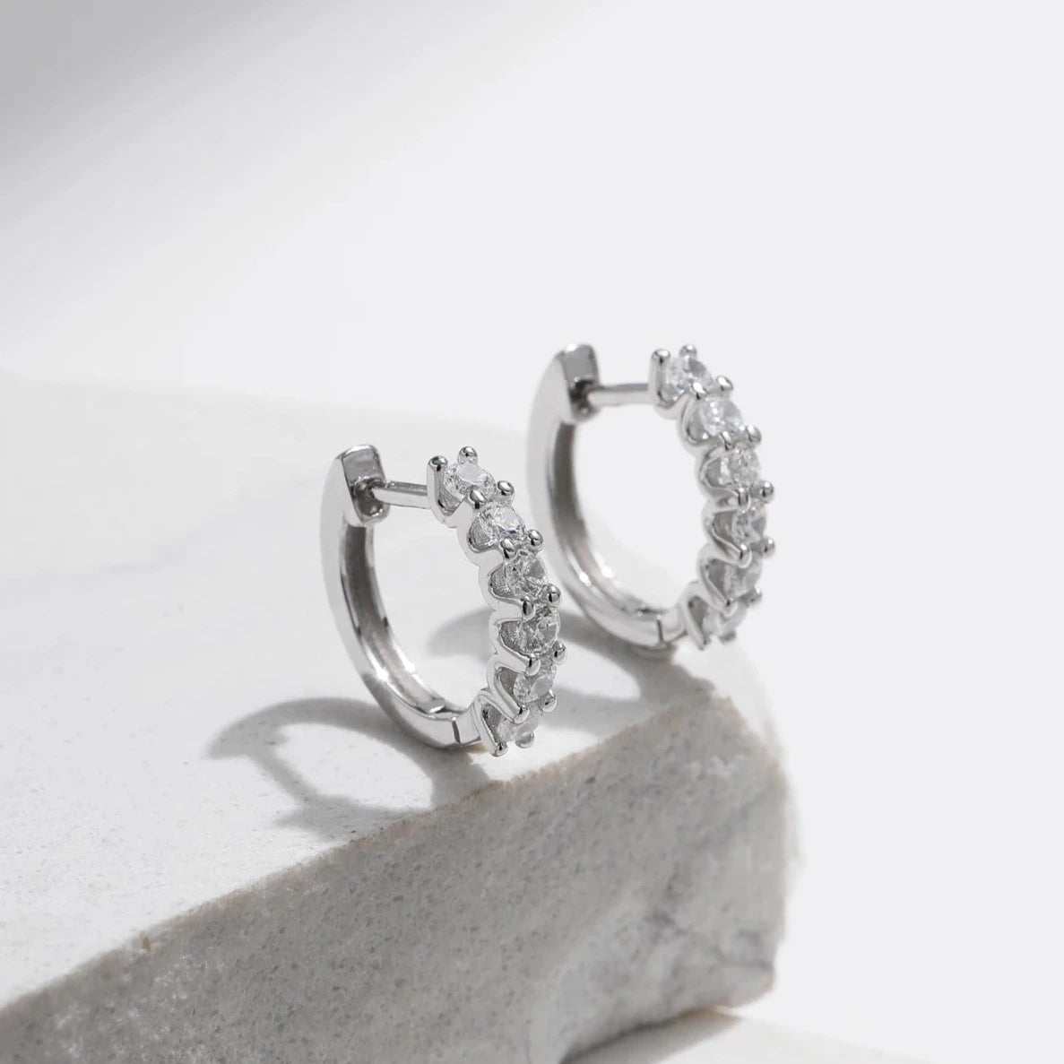 Radiant Halo Hoop Earrings