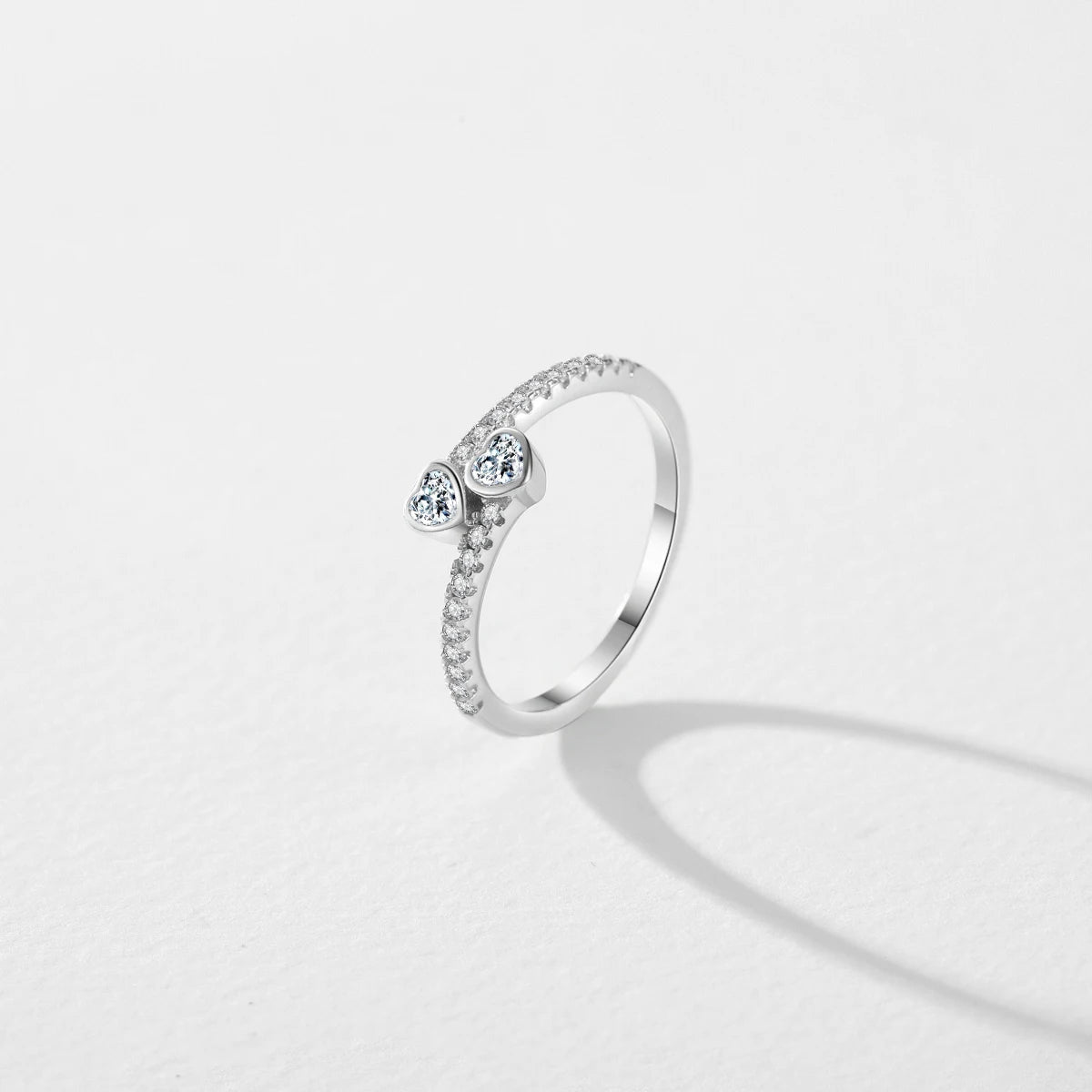 Double Heart Infinity Ring