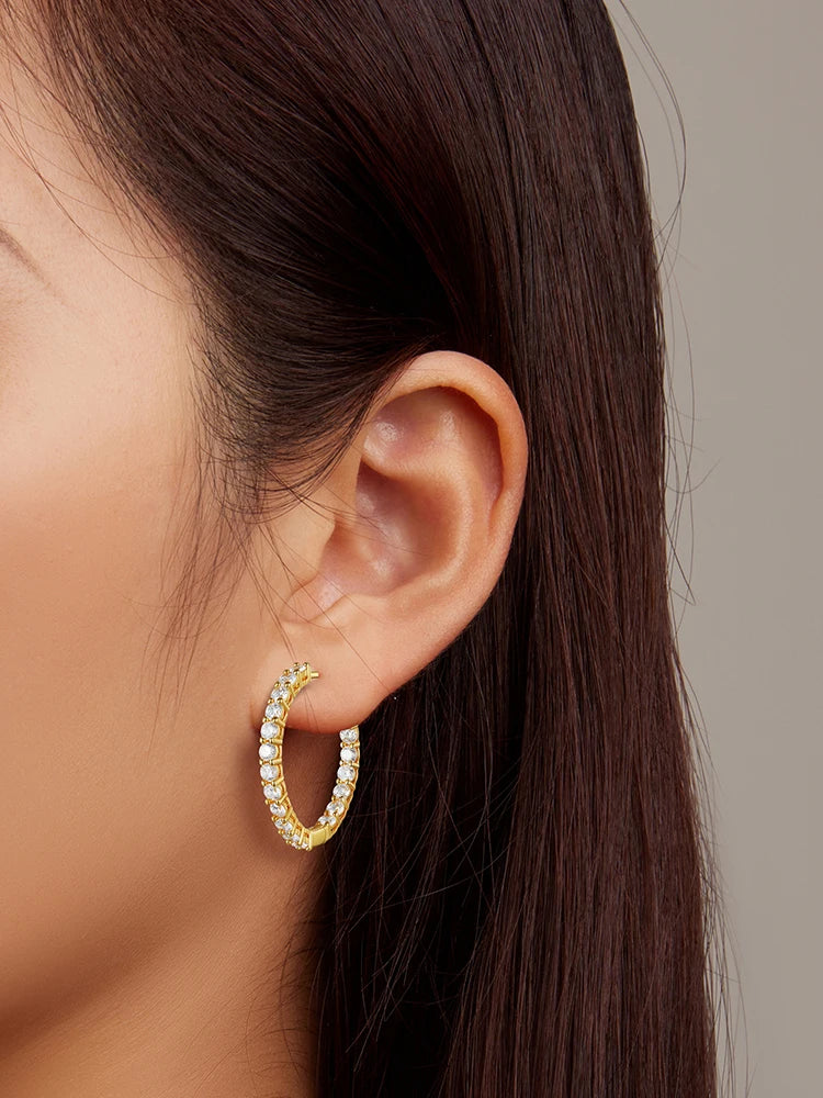 Eternity Pavé Hoop Earrings