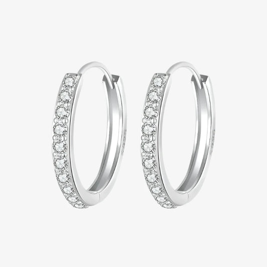 Radiant Silver Hoop Earrings