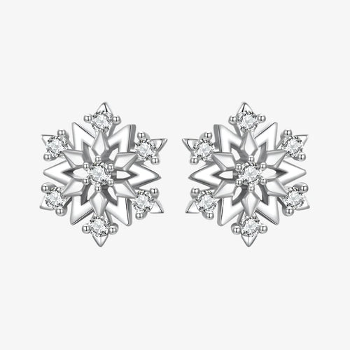 Snowflake Sparkle Stud Earrings