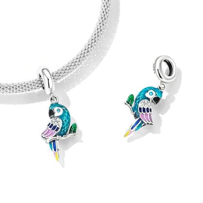 Colorful Parrot Dangle Charm