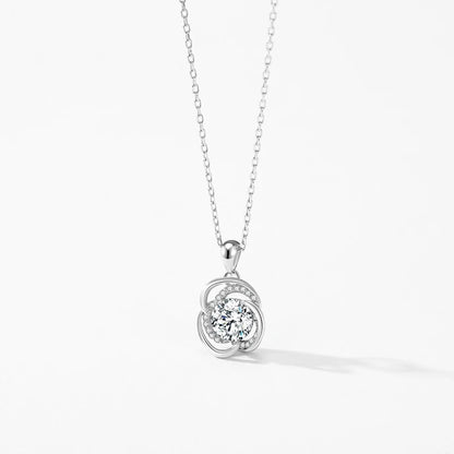 Sparkling Floral Pendant Necklace