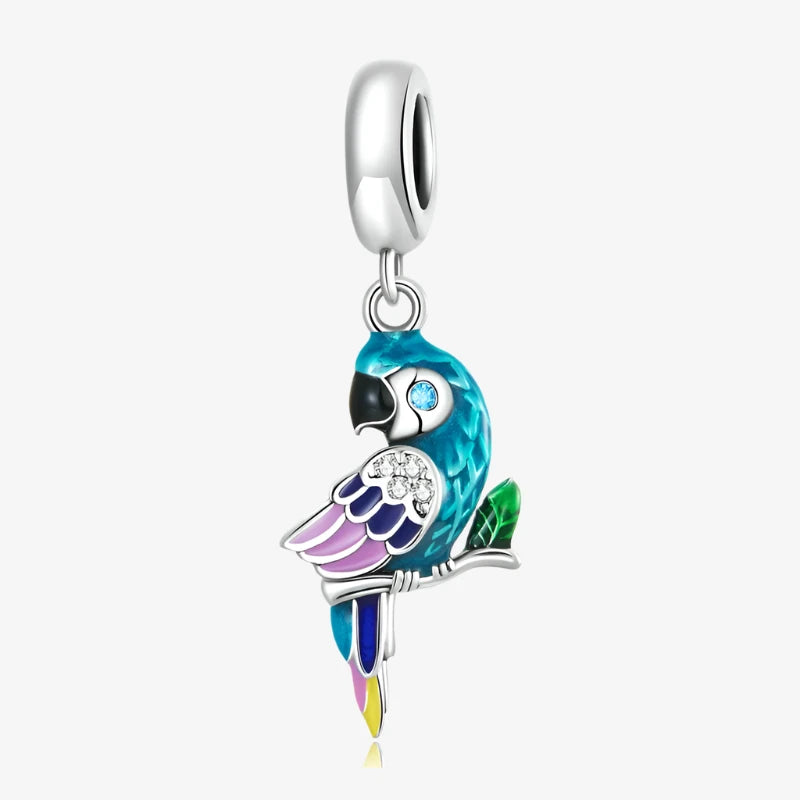 Colorful Parrot Dangle Charm