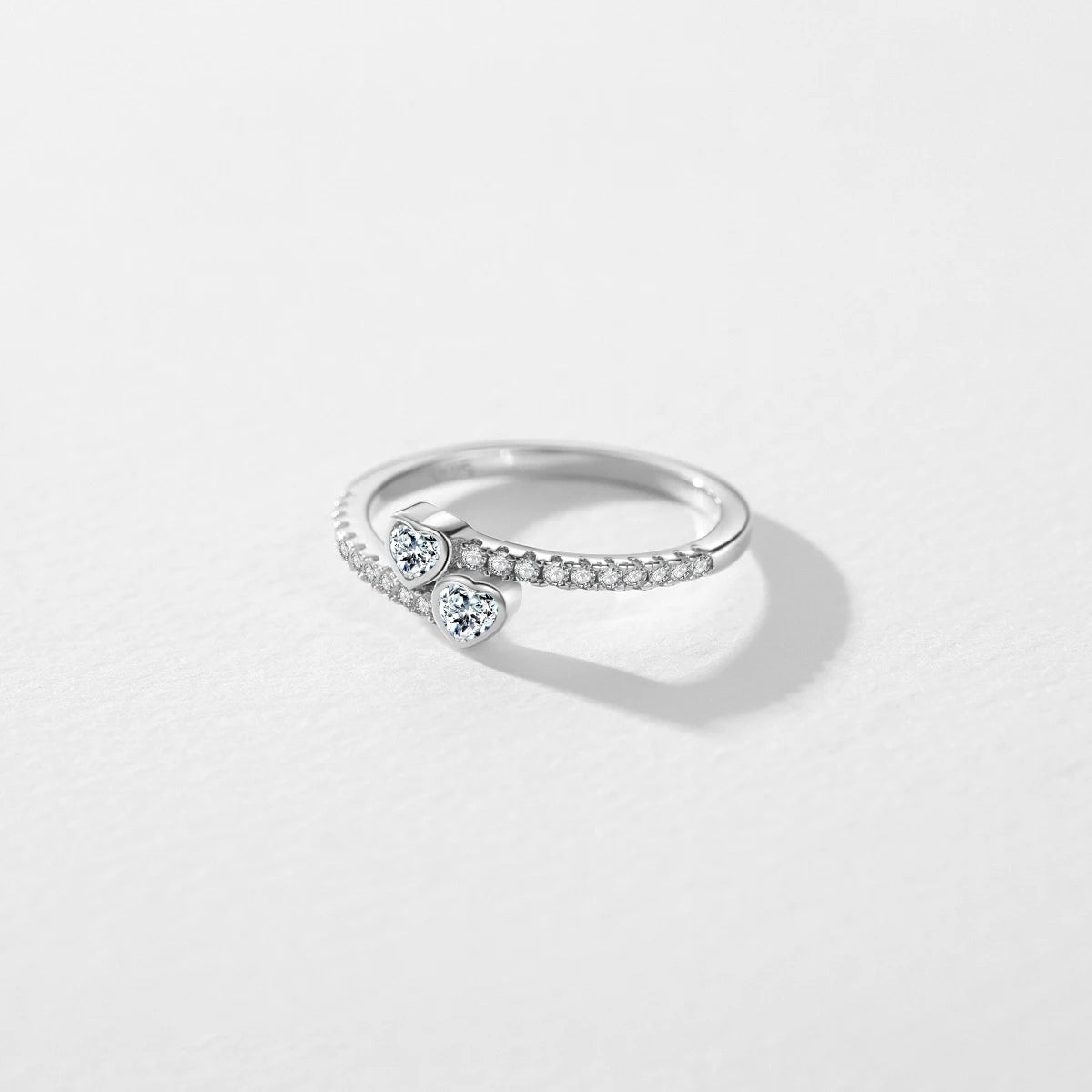 Double Heart Infinity Ring