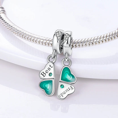 Best Friends Clover Split Dangle Charm