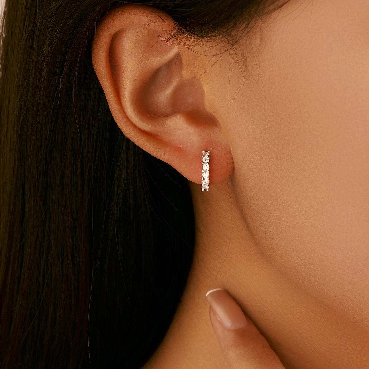 Radiant Halo Hoop Earrings