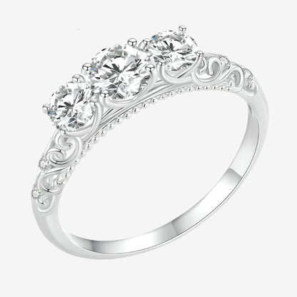 Trinity Moissanite Ring