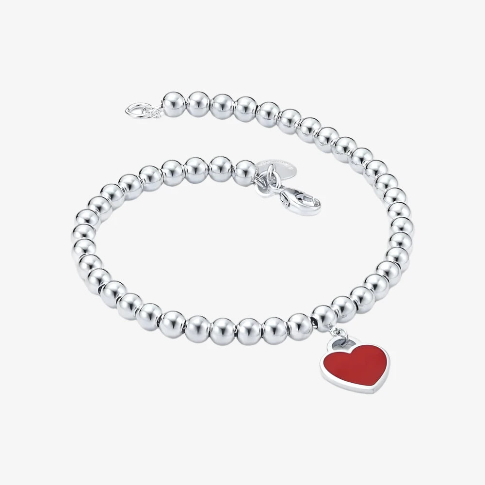 Red Heart Emblem Bracelet