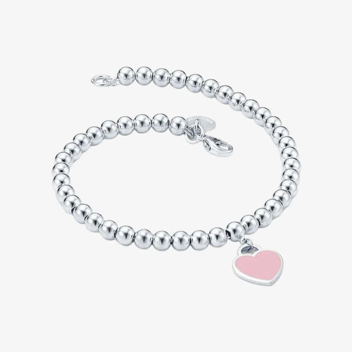 Pink Heart Emblem Bracelet